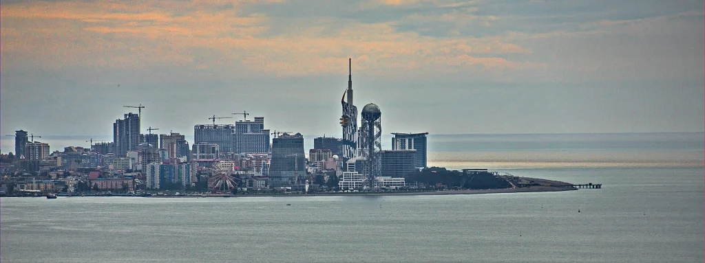 Skyline of Batumi, a popular Black Sea coastal destination within Georgia.