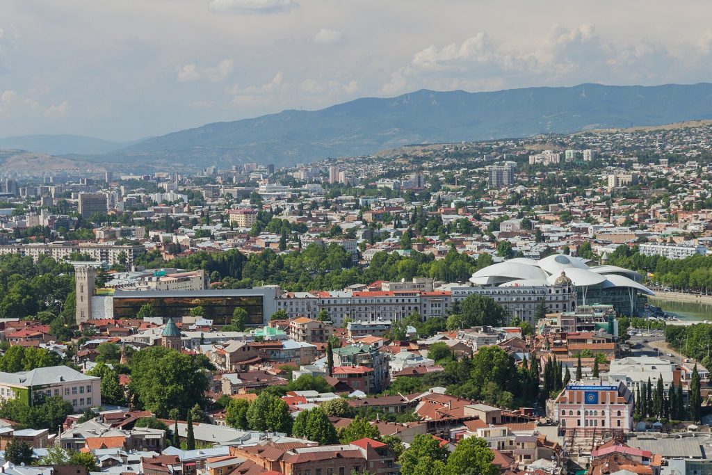 Panoramic view of Tbilisi from Narikala fortress, the historic heart of the festival's host city.