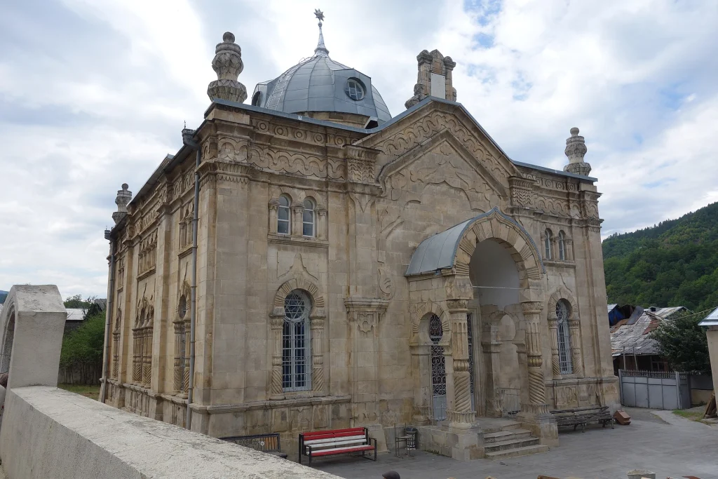 The ornate Oni Synagogue in the Georgian mountains reflects centuries-old Georgian Jewish heritage.
