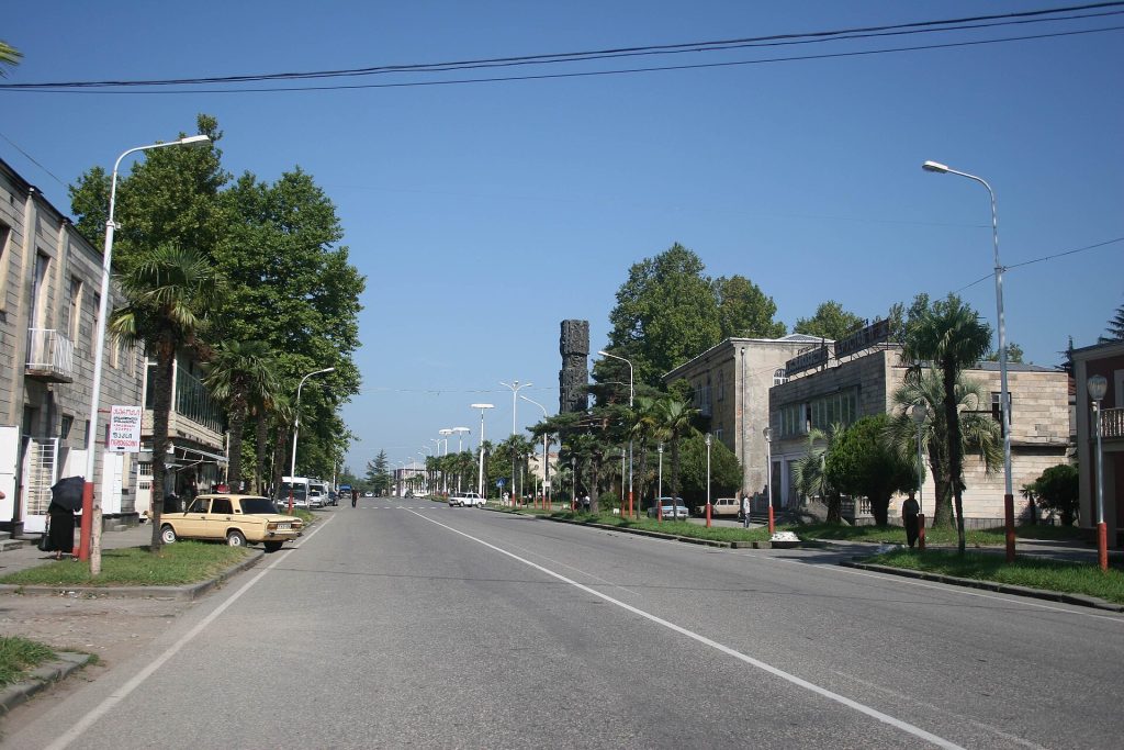 The main thoroughfare of Abasha, the town that hosts the Abashoba festival.