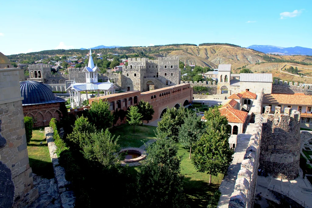 Rabati Castle's restored courtyard and gardens in Akhaltsikhe, a stop on the road south.