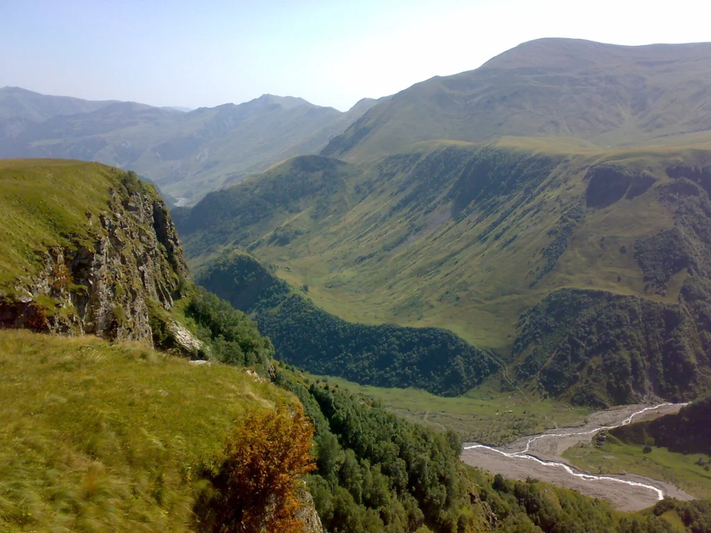 Aragvi Canyon near Gudauri, part of the mountain route on the Tbilisi-Gudauri transfer.