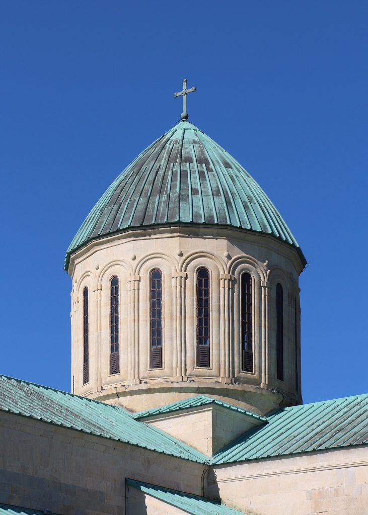 The dome of Bagrati Cathedral, a landmark symbol of Kutaisi.