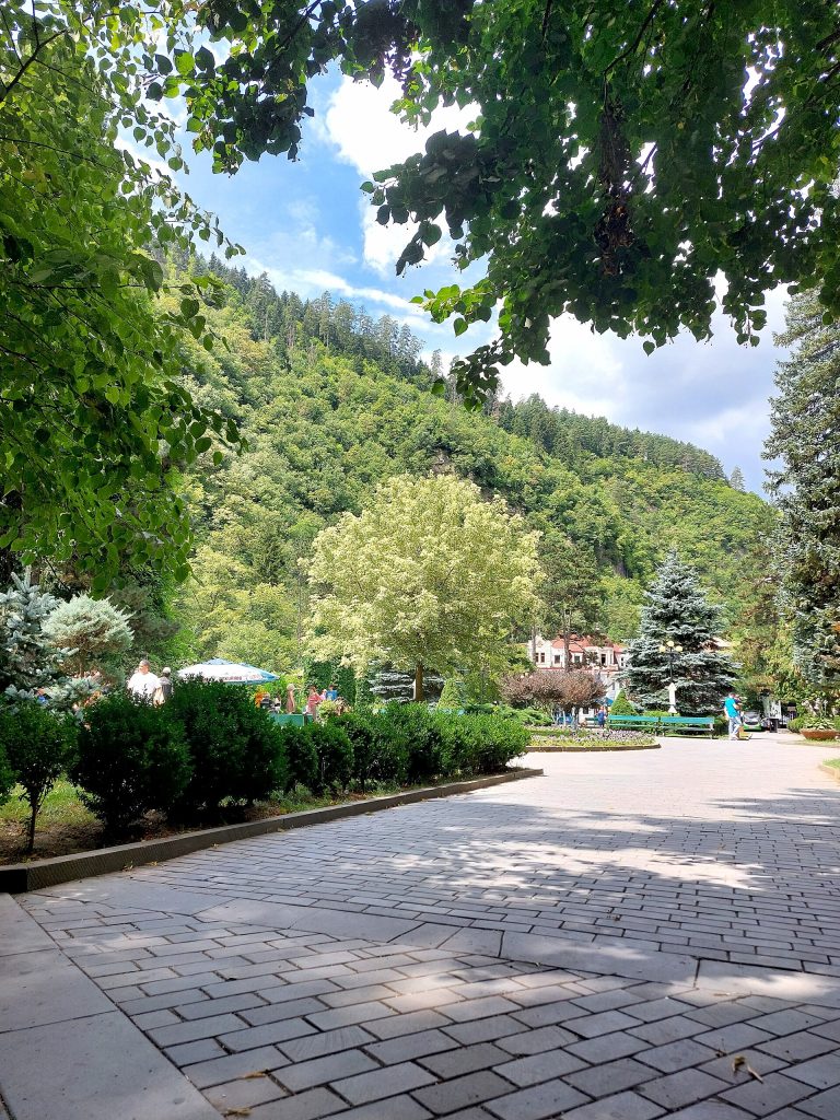 Entrance to Borjomi Central Park, host city of the Night Serenades festival's opening concert.