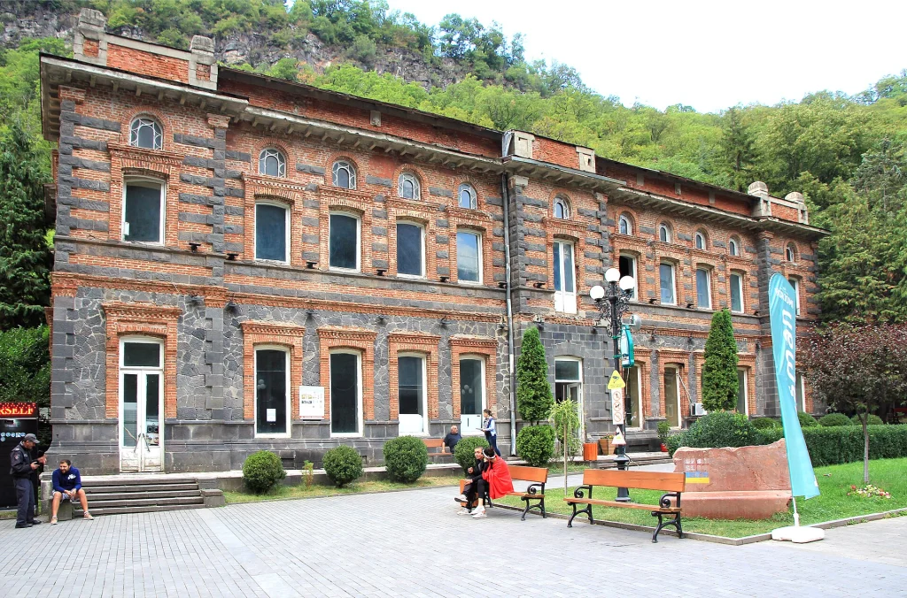 The historic bottling factory in Borjomi, source of Georgia's renowned mineral water.