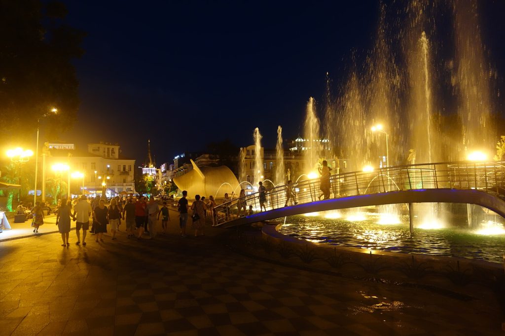 The Dancing Fountain marks the main entrance to Batumi's Old Boulevard, the festival's seafront venue.