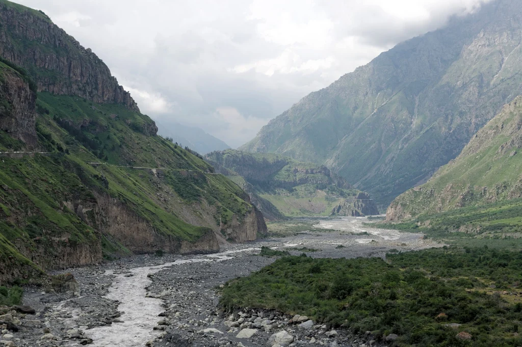 The Darial Gorge and Terek River valley, the dramatic route leading to the Lars border crossing.