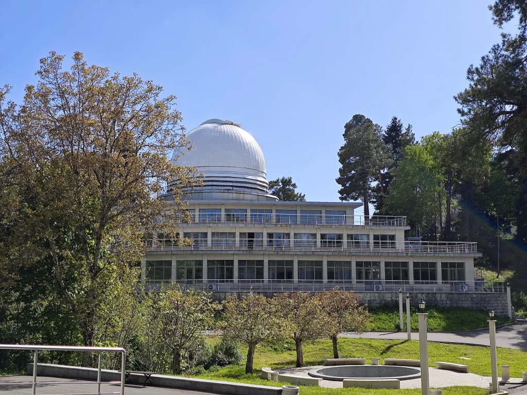 The modern ASA AZ1500 telescope dome at Abastumani Observatory.