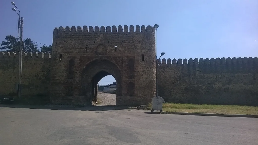 The arched gate in the fortress walls of Batonis Tsikhe, Telavi.