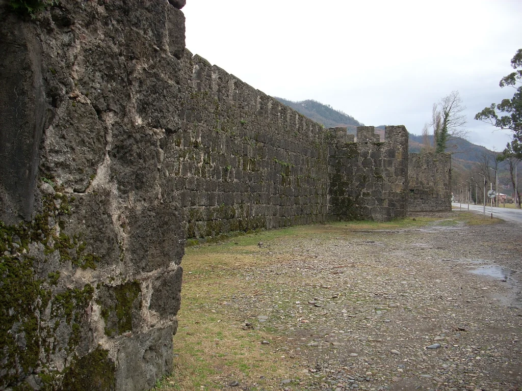 Ancient fortress walls in Gonio, a town served by this airport transfer.