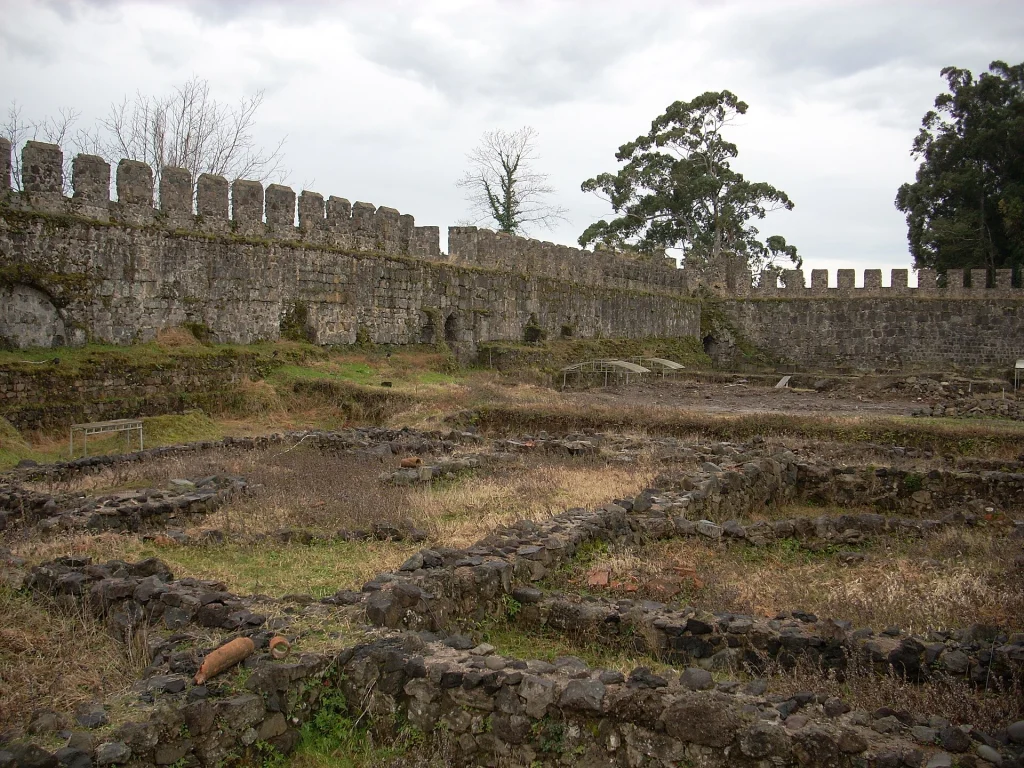 Ruins of the Gonio fortress complex in the town of Gonio, Georgia.