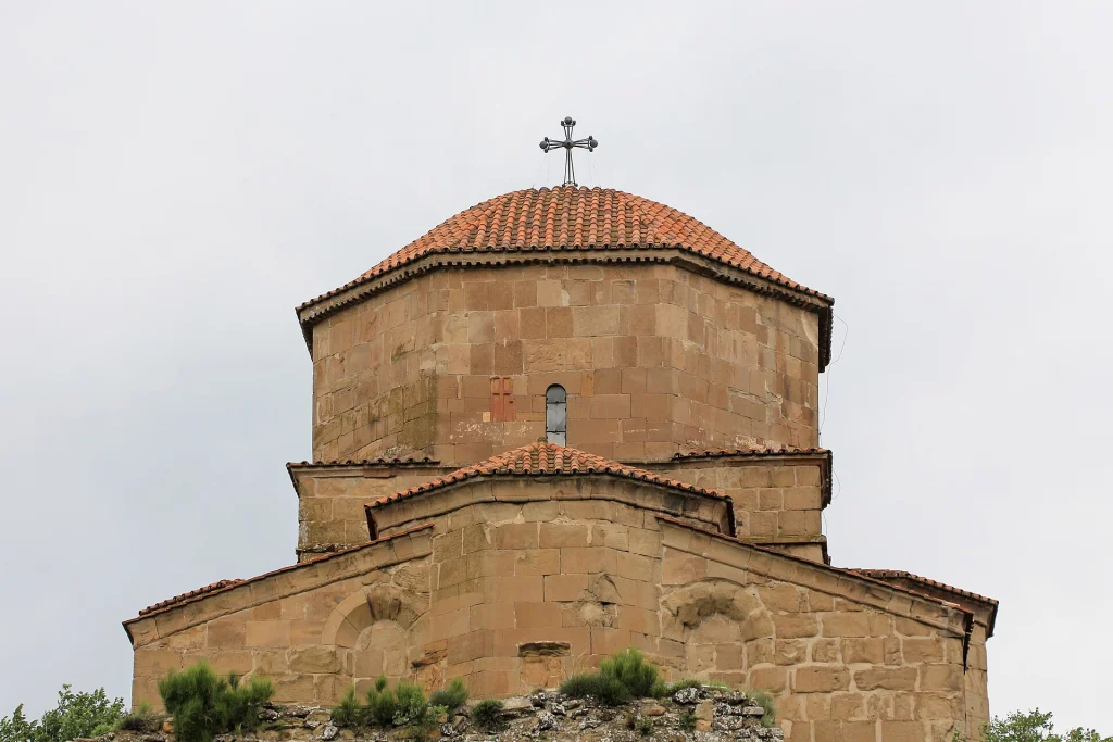 The dome of Jvari Monastery, an iconic UNESCO-listed site close to Tbilisi.