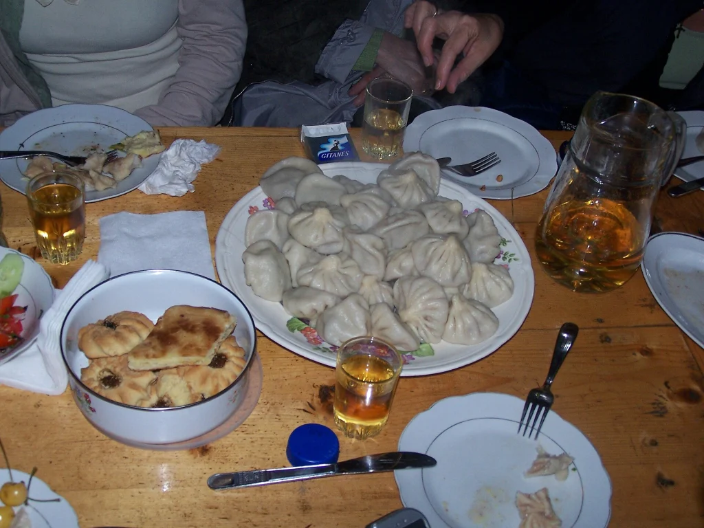 A plate of khinkali, Georgia's famous dumplings, a dish travellers will quickly try.