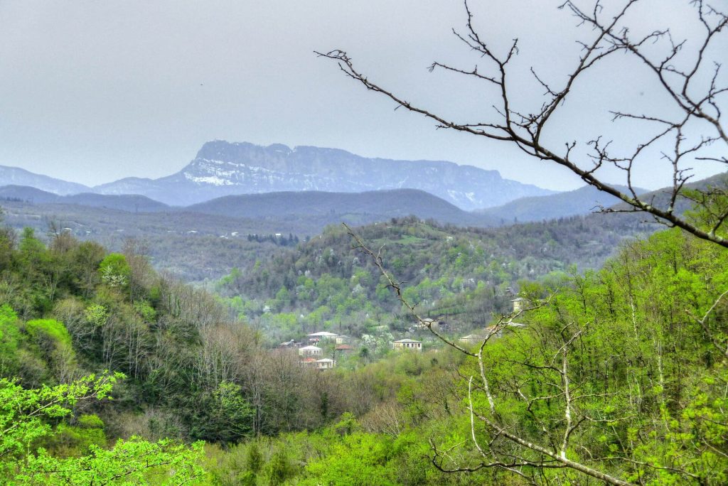 View of Khvamli mountain in Lechkhumi, the holy peak honoured during Khvamloba.