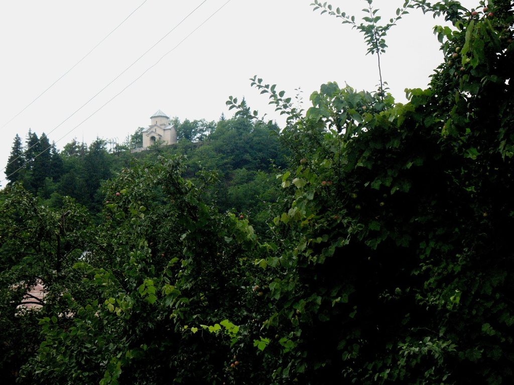 The church in Lentekhi, near Chikhareshi, the area where Lashkhetoba is celebrated.
