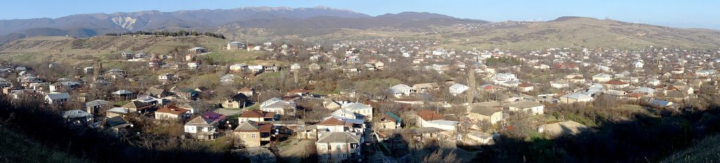 Panoramic view of Martkopi village, host of the spring Aparnoba celebration.
