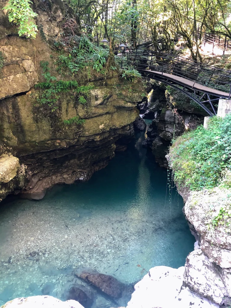 Martvili Canyon, a popular Georgian natural landmark often visited by international travellers.