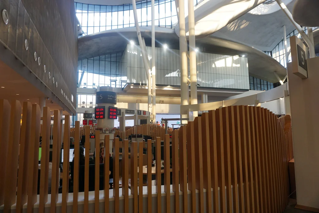 Interior of the Ministry of Justice's Public Service Hall in Tbilisi, where foreigners register marriages.