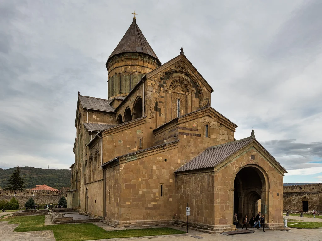 The medieval Svetitskhoveli Cathedral, a UNESCO site showcasing Georgia's ancient Christian ties relevant to Vatican travellers.