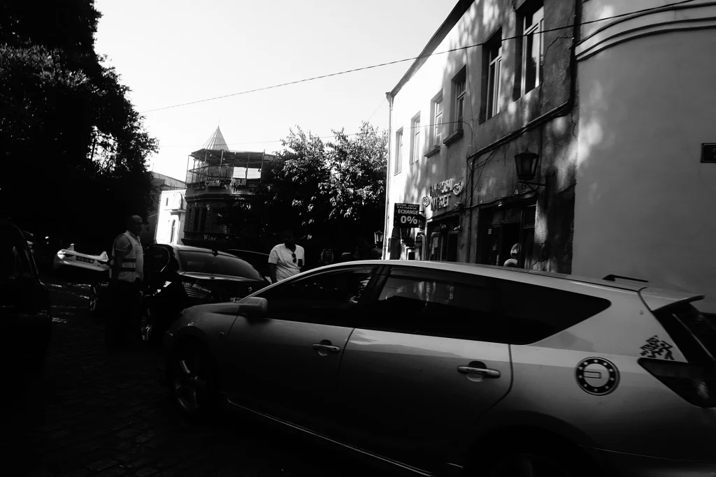 A cobbled street in Tbilisi's historic Old Town, the area most travellers explore first.