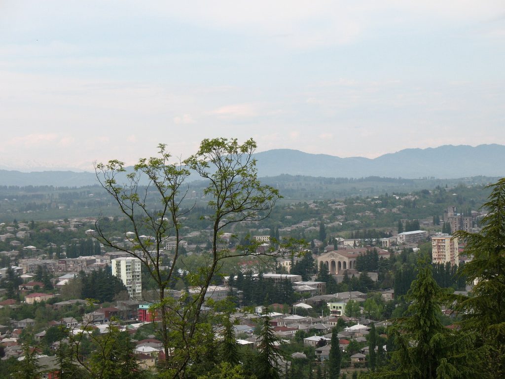 View over Ozurgeti, the Gurian town that hosts the annual Georgian Tea Festival.