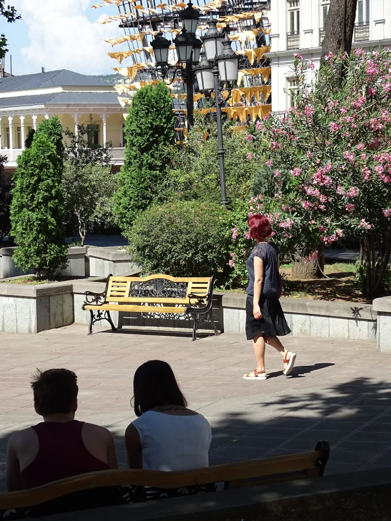 A park scene in Tbilisi, Georgia, the country that uses the lari currency.