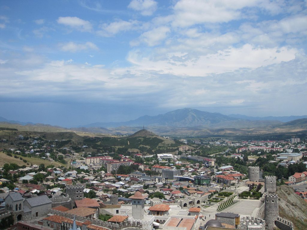 Panoramic view over Akhaltsikhe and its fortress, the setting for the annual city-day celebrations.