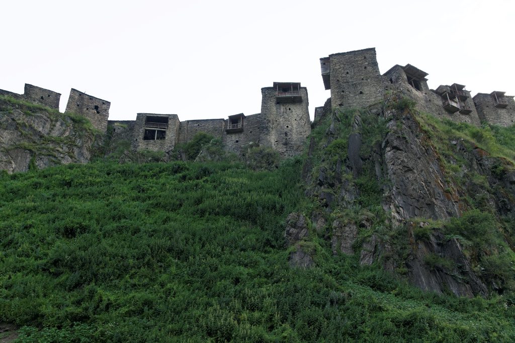 Distinctive defensive towers mark the skyline of Shatili village.