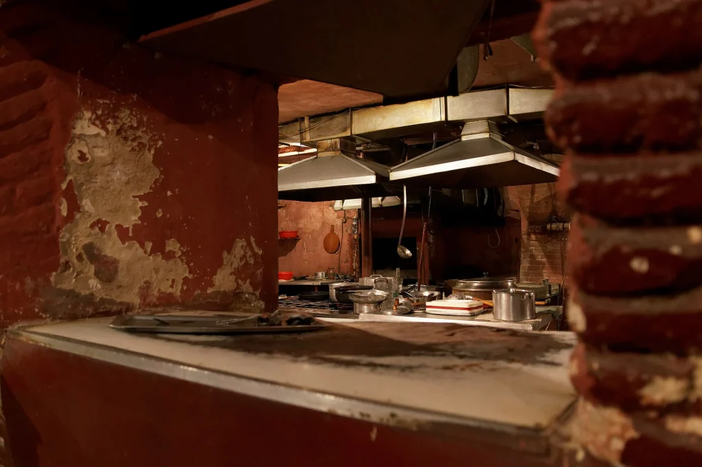 Inside a traditional kitchen preparing Georgian food in Tbilisi.