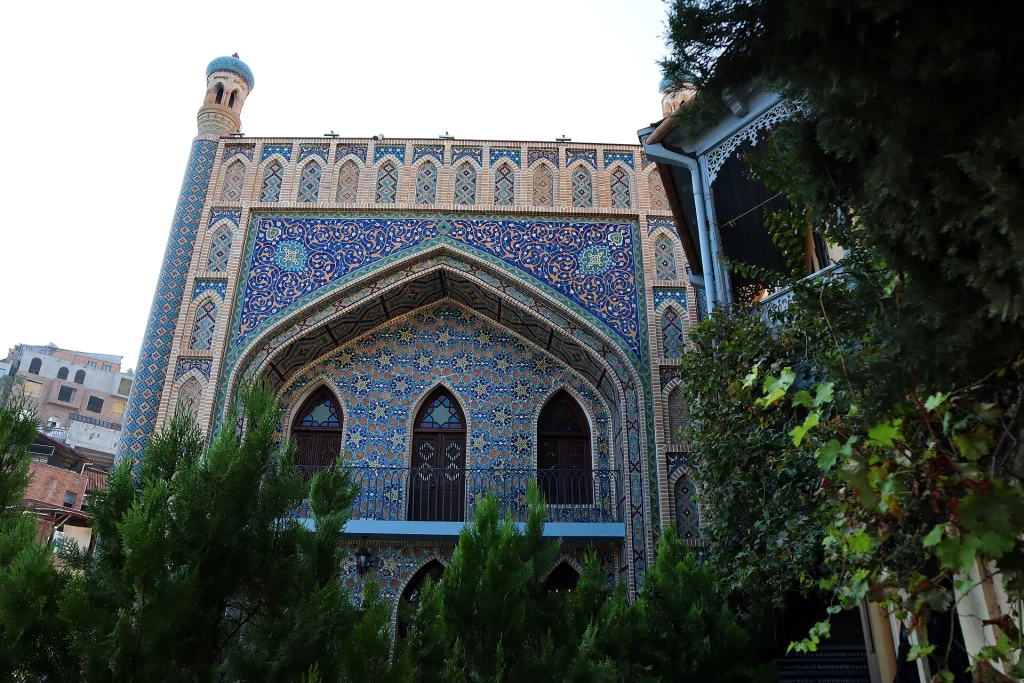 Chreli Abano's colourful mosaic exterior, one of Abanotubani's most famous bathhouses.