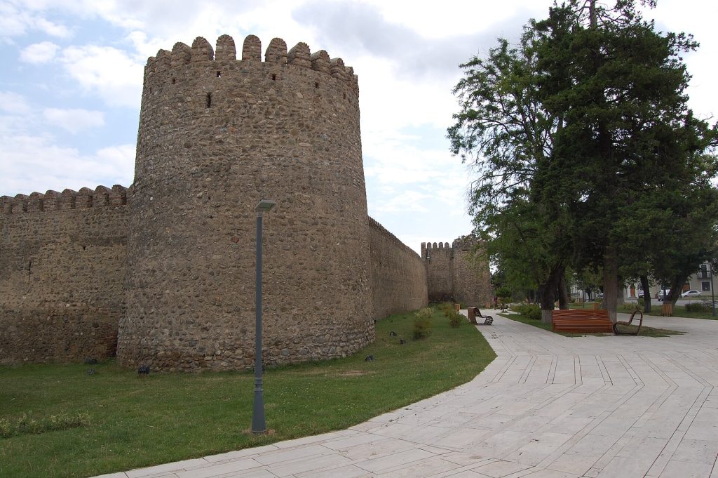 The ancient fortress walls of Telavi, the historic stage for the city's autumn festivities.