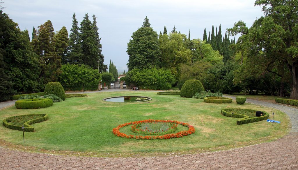 Formal gardens at Tsinandali Estate, where the festival's outdoor concerts take place.