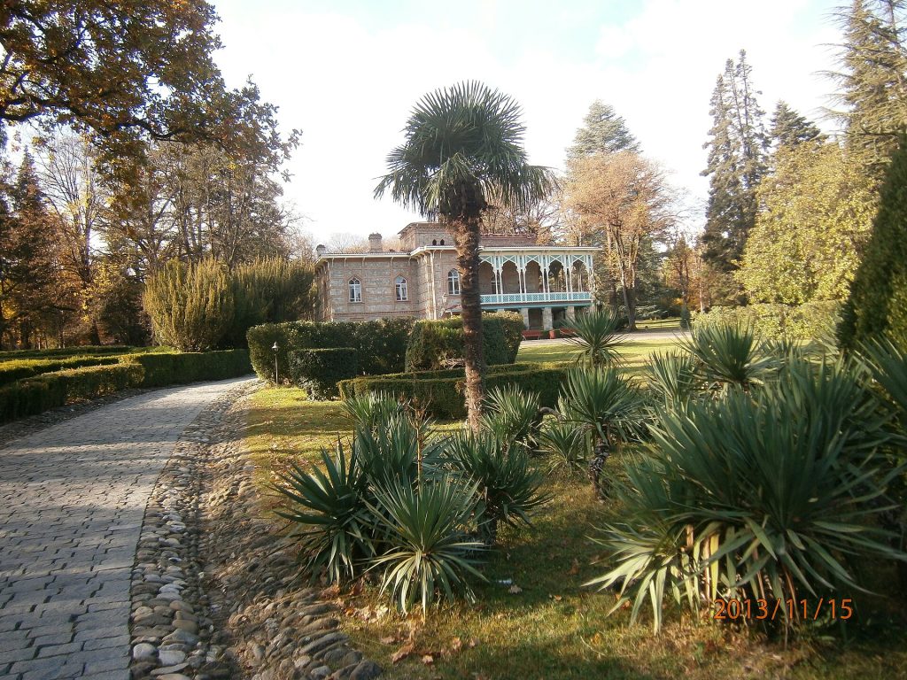 The Chavchavadze family palace at Tsinandali, set among landscaped gardens.