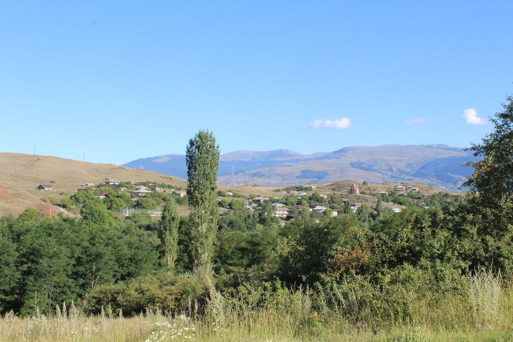 The village of Benara in Adigeni municipality, typical of the mountain landscape around the festival town.