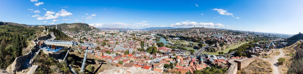 General view of Tbilisi, the Georgian capital hosting the annual city marathon.