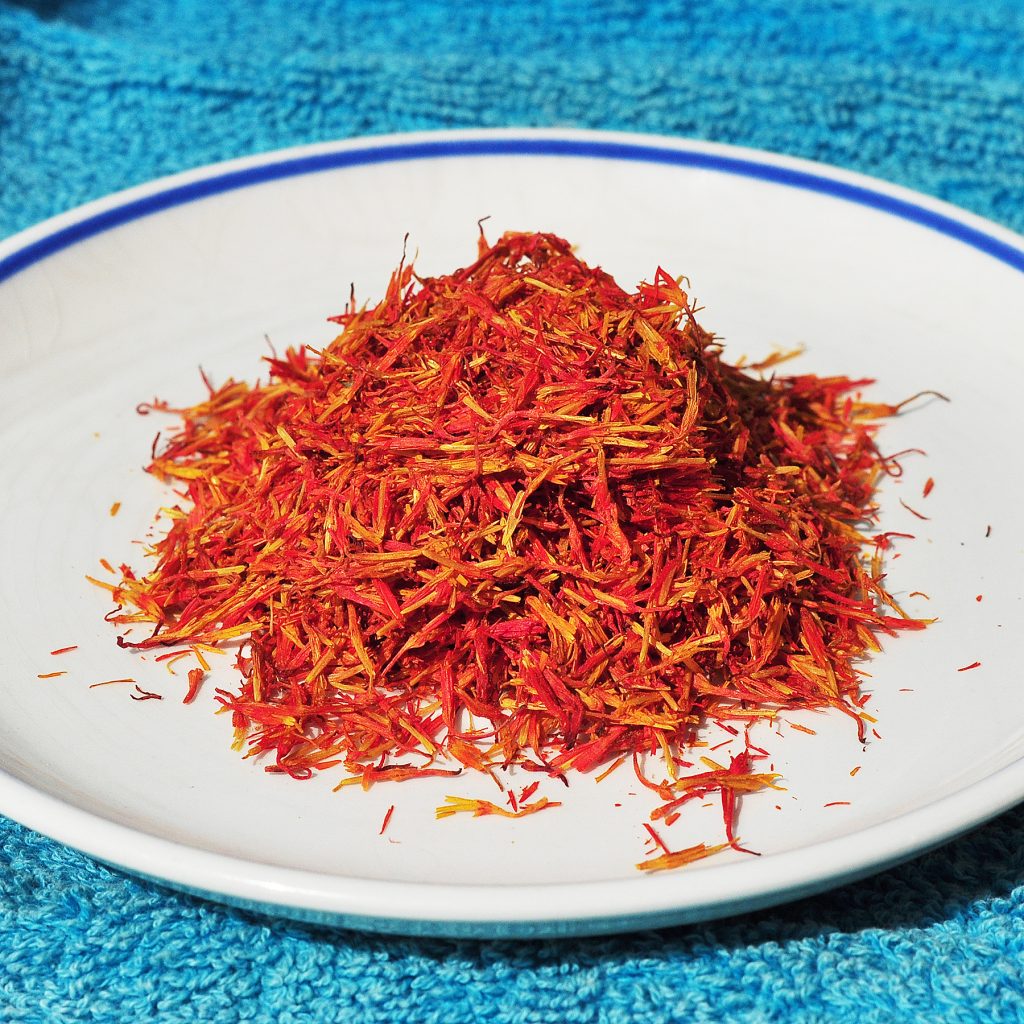 Dried Imeretian saffron, a signature local spice celebrated at the Imereti food festival.