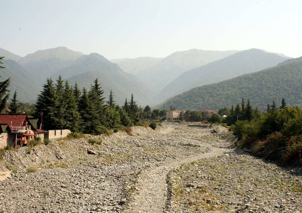 The mountains and valley surrounding Lagodekhi, where the summer blues concerts take place at the reserve's foot.
