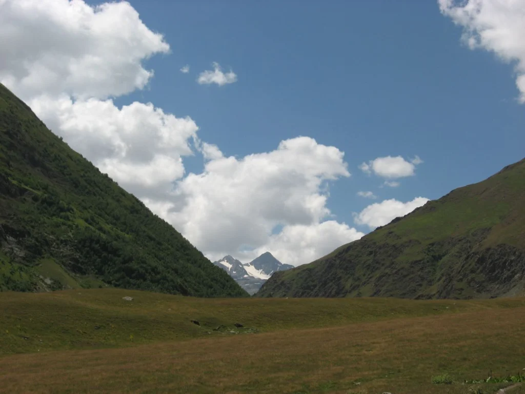 Mountain valley in Tusheti, the remote highland region visited in a short summer window.
