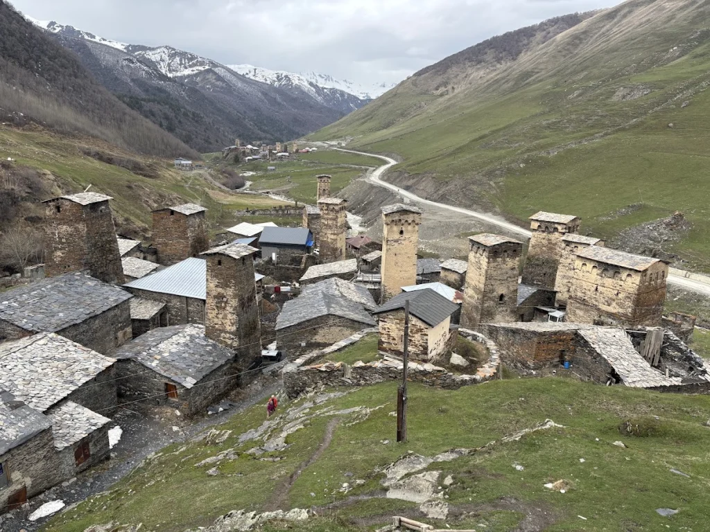 The Svan towers of Ushguli, a highlight of longer Georgia itineraries in Svaneti.